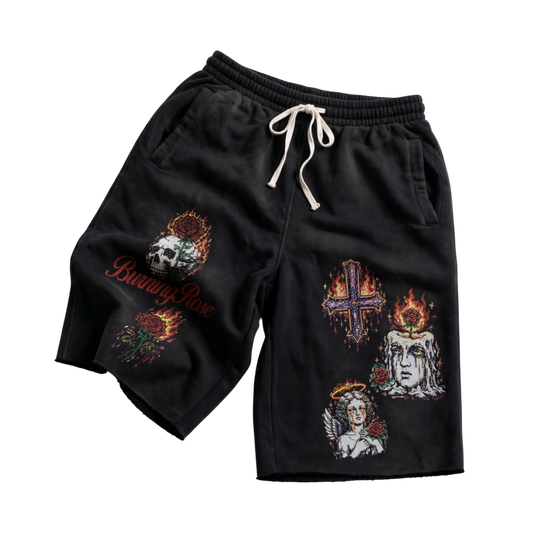"Gothic Arcana" 3/4 Fleece Shorts