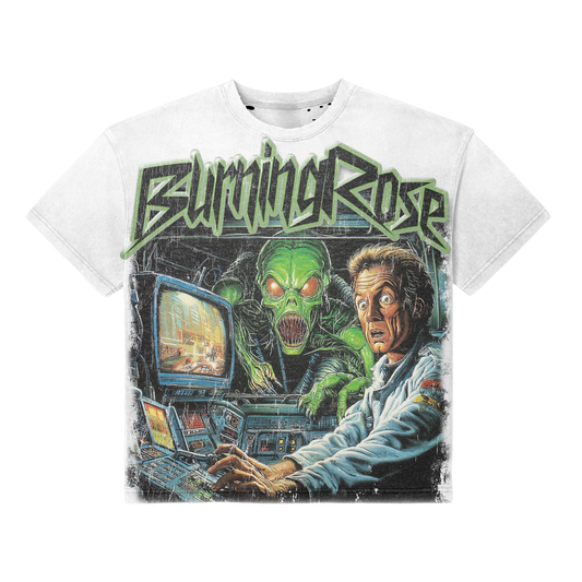 Cyber Invasion Tee - Burning Rose