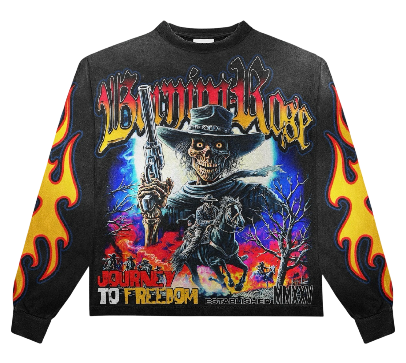 Burning Rose – Outlaw Reaper Long Sleeve